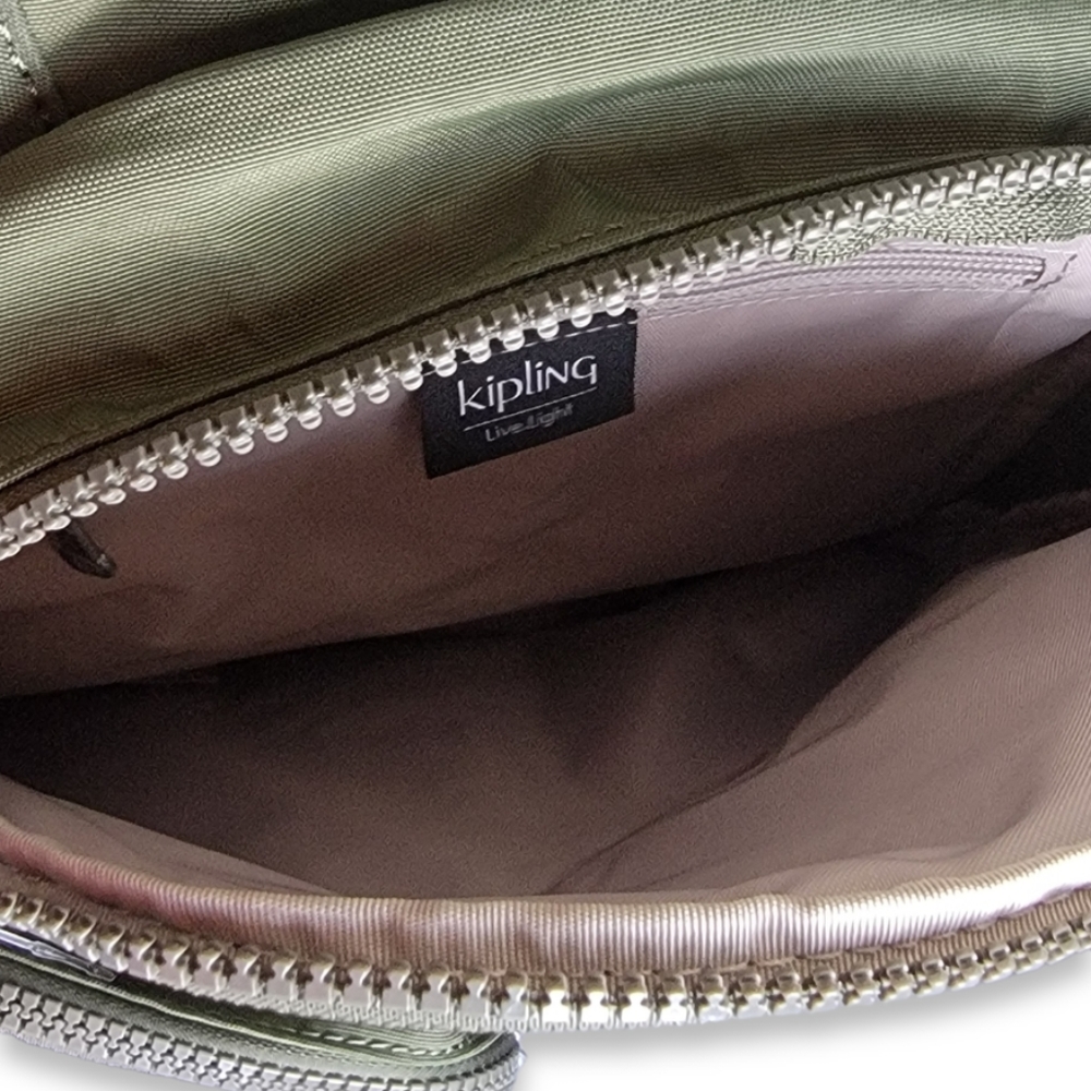 Kipling BP3901 Lovebug Travel Small Backpack  in color Jaded Green Tonal - Picture 6 of 7